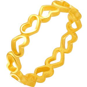 周六福黄金小甜心戒指女足金计价甜酷少女系列送女友七夕礼物