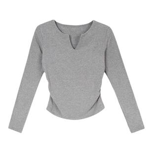 JoyceBra 带胸垫打底衫收腰显瘦长袖T恤上衣可外穿秋衣保暖内衣女