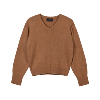 SPELLEDIT复古V领针织衫