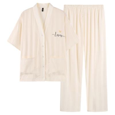 2套冰丝高级感男士情侣睡衣