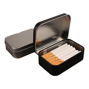 铁烟盒20支装方形烟合薄款随身翻盖金属一体创意男士小号香烟盒