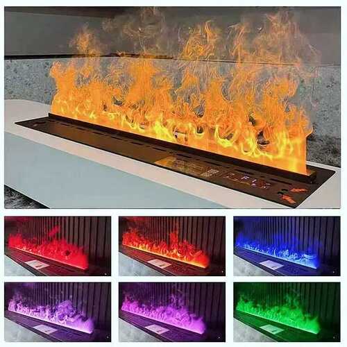 3d不锈钢雾化壁炉手机APP嵌入式装饰柜电视背景墙电子壁炉加湿器