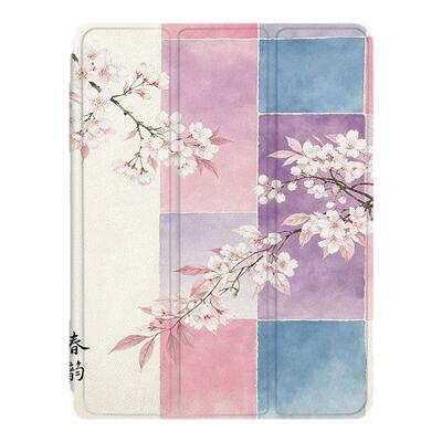 适用复古花朵OPPOPad4pro简约创意pad3平板Air2/Neo女11.4笔槽VIVOPad5Pro/13寸IQOOPad5/12.1寸SE11保护套壳