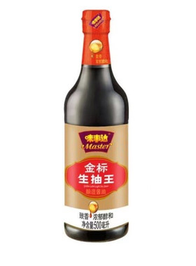 味事达金标生抽王500ml*1瓶酿造酱油豉香浓郁醇和调味品