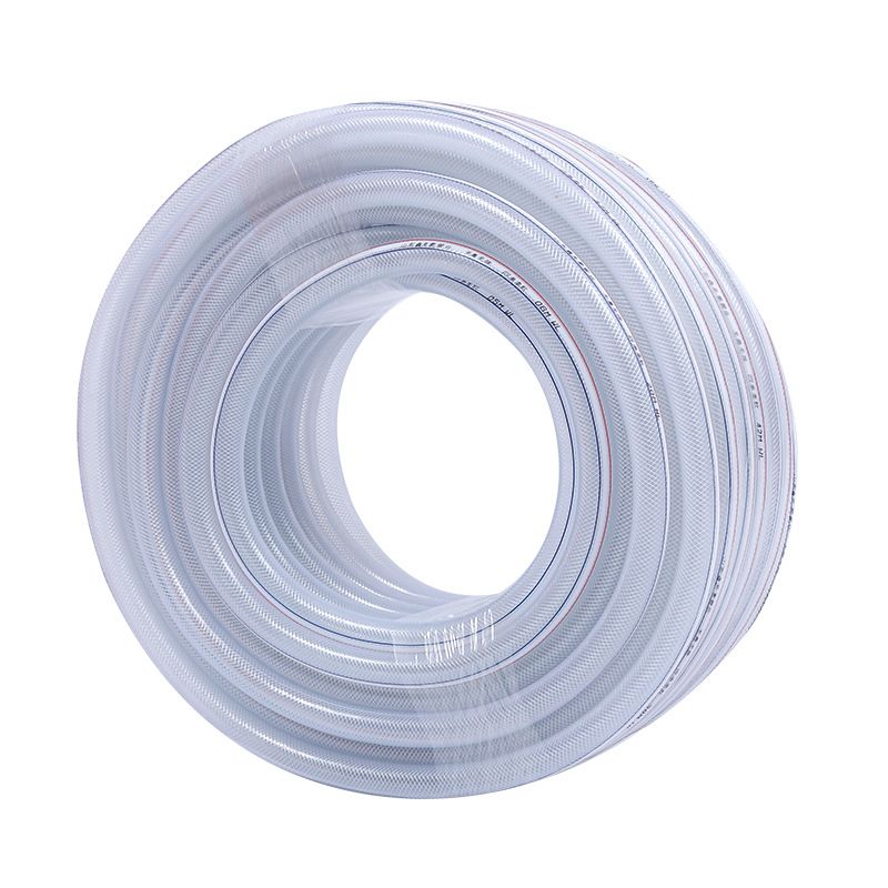 水管软管子加厚家用自来水管pvc洒软管白色蛇皮整卷管花透明批发