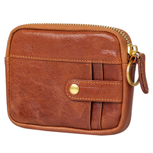 真皮复古小零钱包卡包头层植鞣牛皮大容量驾驶证银行卡硬币收纳包