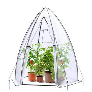 锥形暖棚温室花房冬季家用阳光房过冬庭院植物蔬菜花卉户外棚骨架