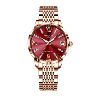 瑞士认证冲浪琴师手表全自动机械表超薄防水夜光真钻时尚流行女表