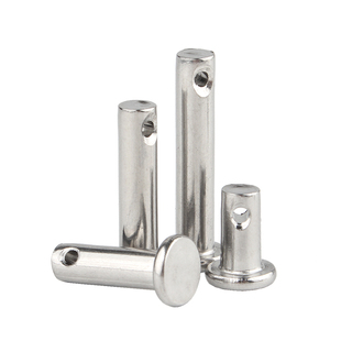 304不锈钢销轴平头带孔插销开口销子圆柱销定位销钉M3M4M5M6M8M20