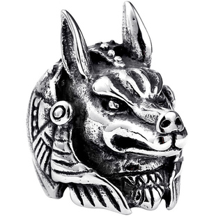 钛钢阿努比斯防身戒指男士日韩潮人学生复古戒子个性霸气单身潮男