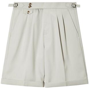 那不勒斯休闲短裤男士夏季薄款男裤子外穿大裤衩直筒五分裤男裤