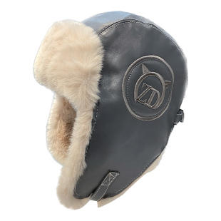 帽子女冬季雷锋帽女秋冬毛绒保暖PU皮质护耳帽户外滑雪飞行帽潮男
