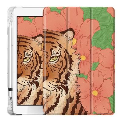 适用ipad2021新年9平板保护套pro11带笔槽mini6虎年5苹果10.2花朵9.7寸2020本命年18新款19三折式air4/3壳2女