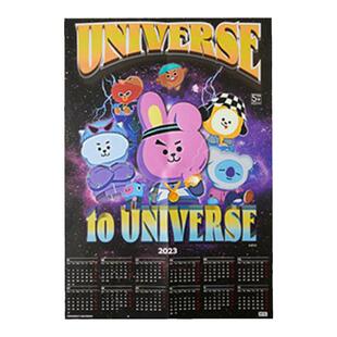 BT21防弹少年团5周年纪念礼盒毛绒发箍2023年日历卡片气氛喷钱枪