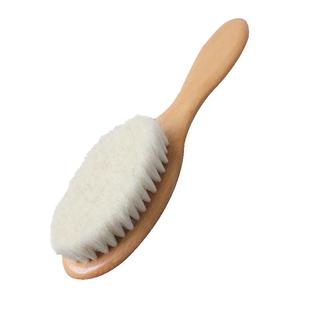 意简家高档榉木山羊洗刷脸部干刷毛婴幼儿童发梳洗头软毛按摩头皮