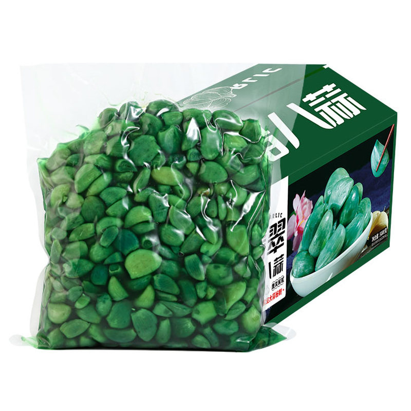 正宗山东腊八蒜糖蒜糖醋蒜咸菜下饭菜大蒜头腌制绿蒜泡箱装商用