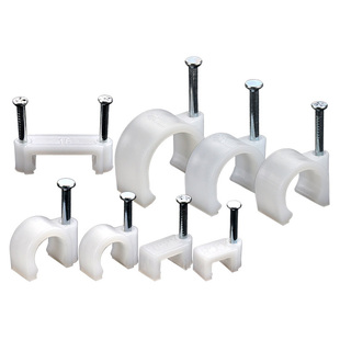 长城塑料钢钉电线卡护套线卡子方圆形水泥墙钉网线电缆固定夹包邮