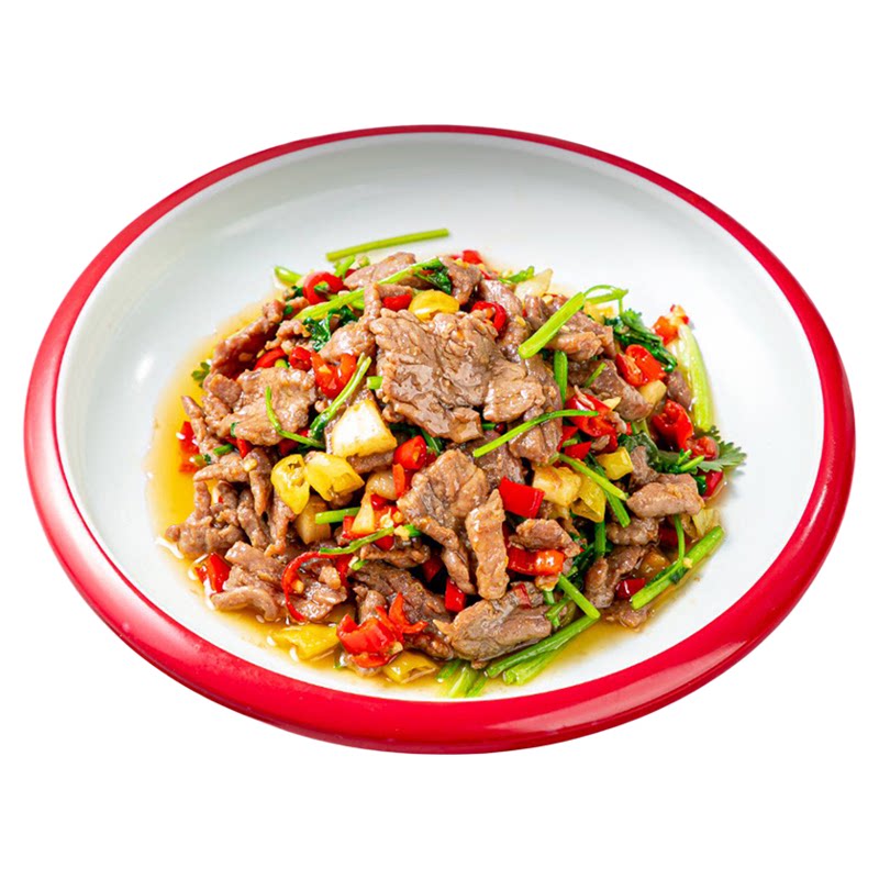 小炒黄牛肉225g酒店饭店免切