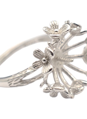 燕子家925银珠子托琥珀蓝珀蜜蜡