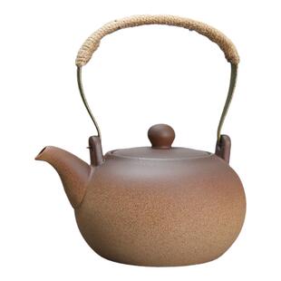 陶壶功夫烧水壶煮茶炉窑变陶土壶复古提梁壶耐高温明火煤气灶家用
