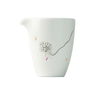 三勤堂公道杯茶海分茶器景德镇陶瓷功夫茶具贪心定窑白公杯S32014