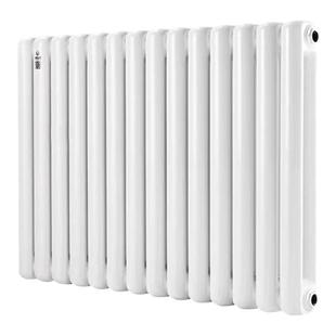 暖气片家用集中供热散热器钢制立式天然气壁挂大水道取暖器工程片