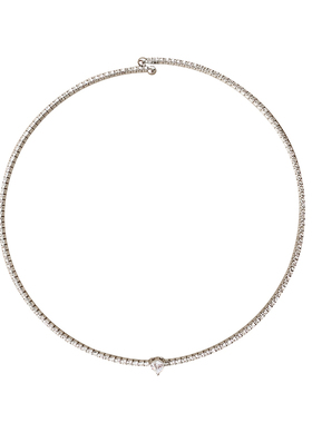 韩国ins网红水钻心形choker项链