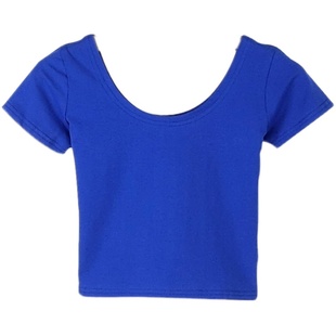 露脐短袖女夏短款t恤漏肚脐紧身纯棉高腰上衣半袖打底衫短装体恤