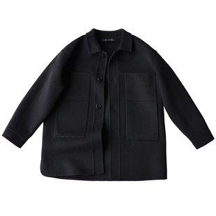 UL双面羊绒羊毛呢大衣呢子外套小童儿童女宝宝秋冬季男童女童大童