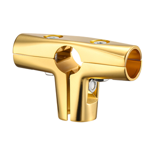 25mm不锈钢管金色连接件分体黑色圆管两通三通四通货架晾衣架接头