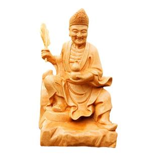 黄杨木雕济公活佛李修缘随身佛龛济癫和尚原木家居庙堂供奉摆件
