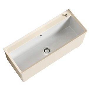 元匠奶油风阳台陶瓷洗拖把池家用卫生间超大号加长池户外拖布池