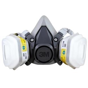 3M防毒面具6200面罩防粉尘喷漆装修甲醛农药防护防化工酸性气体