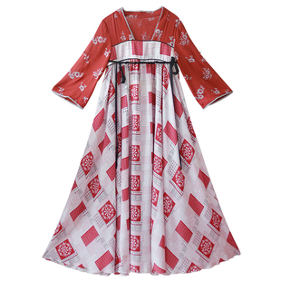 现货【花间集】秋装汉服齐胸襦裙2024年新款早秋连衣裙长袖女装