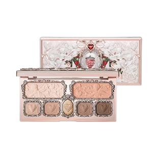 花知晓眼影盘面部综合盘草莓丘比特系列腮红眼影高光修容一体盘