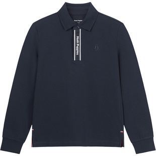 暇步士童装男童长袖POLO衫26春新款大童简约T恤衫儿童百搭上衣