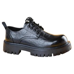 大头皮鞋男款2026新款年轻人商务正装休闲增高软底德比鞋男马丁靴