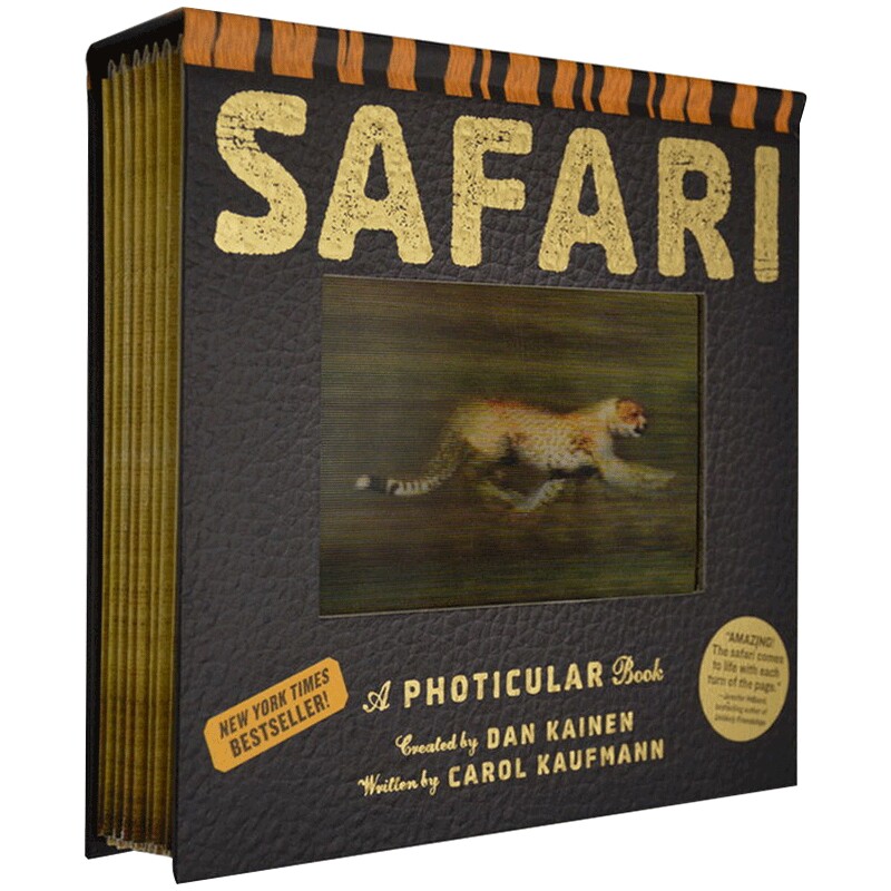 光与影视觉书系列 狩猎 3D立体动画书 英文原版 Safari A Photicular Book 会动的翻翻书 非洲草原动物 英文版英语纽约时报畅销书