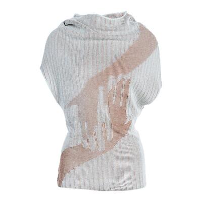 时尚提花针织无袖上衣