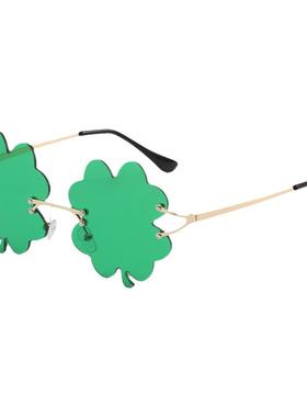 异形眼镜无框墨镜女小脸ins网红