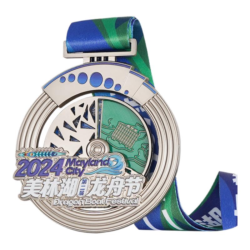 创意高端旋转奖牌定制定做金属马拉松比赛运动会登山荣誉纪念挂牌