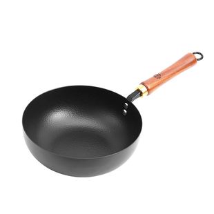 王源吉小铁锅无涂层平底不粘奶锅精铁家用电磁炉炒锅一人食泡面锅