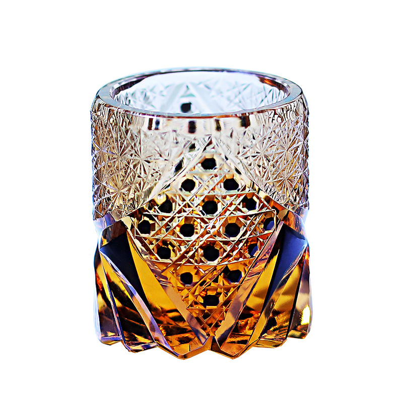 金致手工雕刻威士忌水晶清酒杯