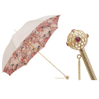 意大利手工碎花女士黄铜晴雨伞