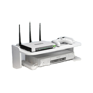 免打孔路由器收纳盒墙上壁挂电视机顶盒置物架客厅无线wifi放置架