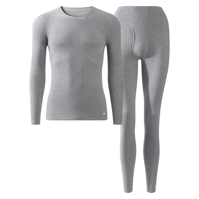 有内男士保暖内衣男款新纯棉A类棉绒感加厚防寒打底秋衣秋裤套装