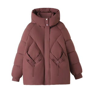 大码女装200斤妈妈冬装短款羽绒棉服保暖中老年人棉衣外套厚棉袄