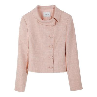 高定版型西装OFFIY织花小香风