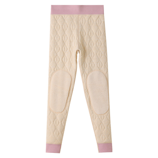 羊毛保暖裤女内穿秋冬季加绒加厚打底裤东北特厚秋裤大码棉毛线裤