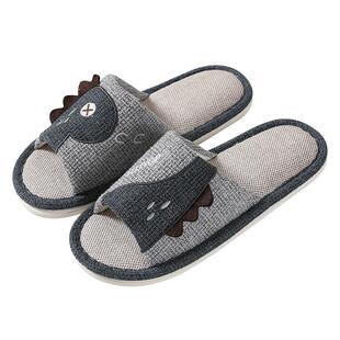 亚麻拖鞋女四季居家用室内防滑情侣棉麻布艺地板凉拖男士静音春秋